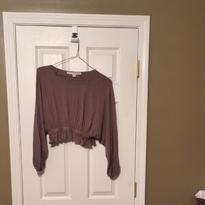 Women's Brown Crop Top